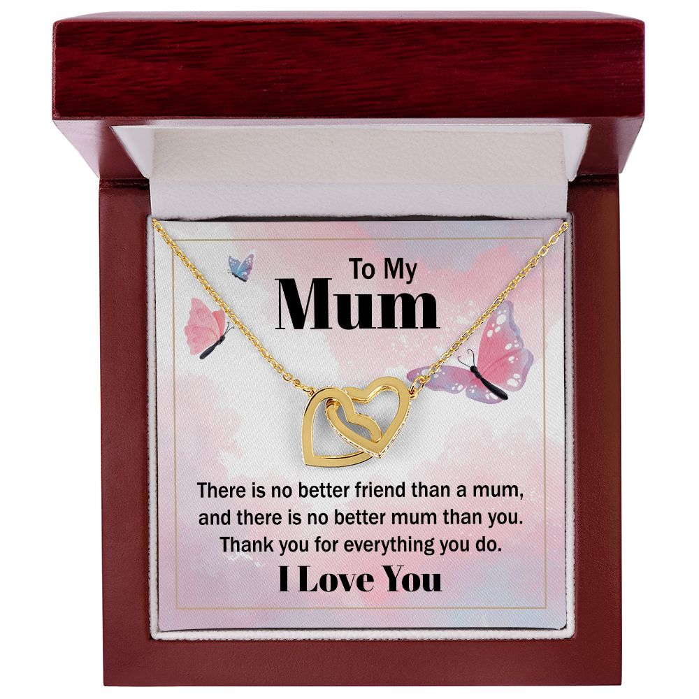 Interlocking Hearts Necklace For Mum