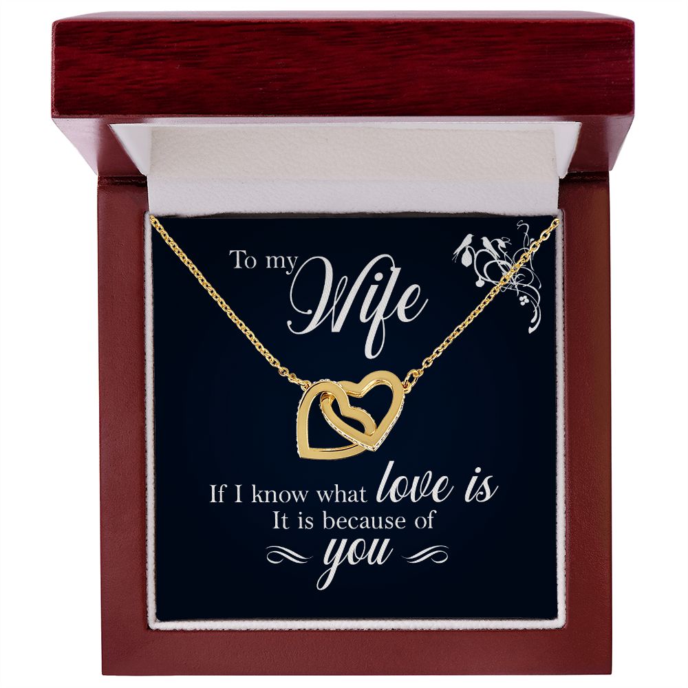 Interlocking Hearts Necklace For Wife