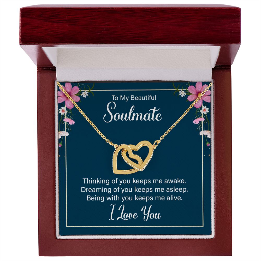 Interlocking Hearts Necklace For Soulmate