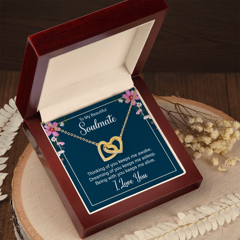 Interlocking Hearts Necklace For Soulmate