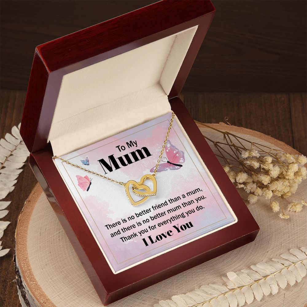 Interlocking Hearts Necklace For Mum