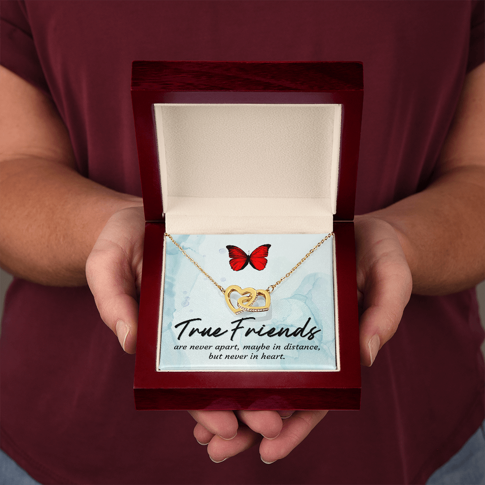 Interlocking Hearts Necklace Gift For Friend