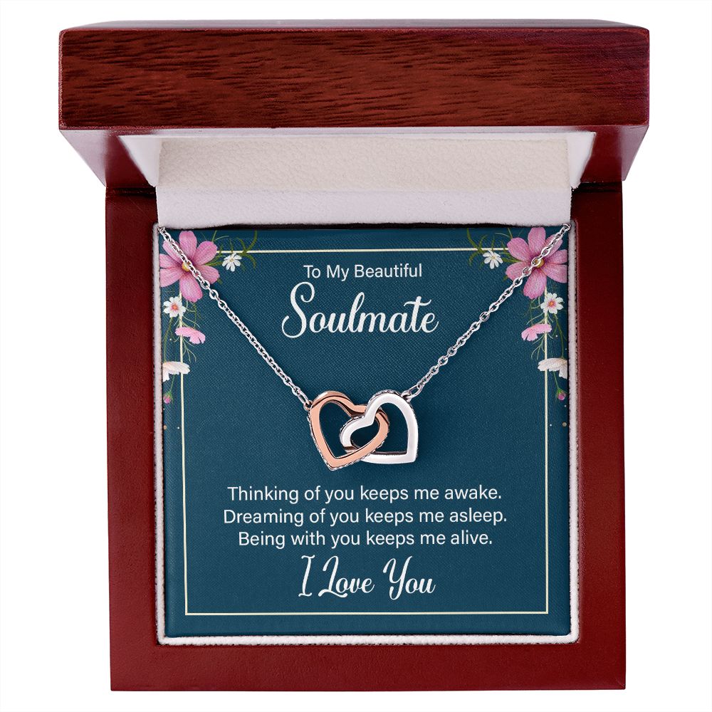 Interlocking Hearts Necklace For Soulmate
