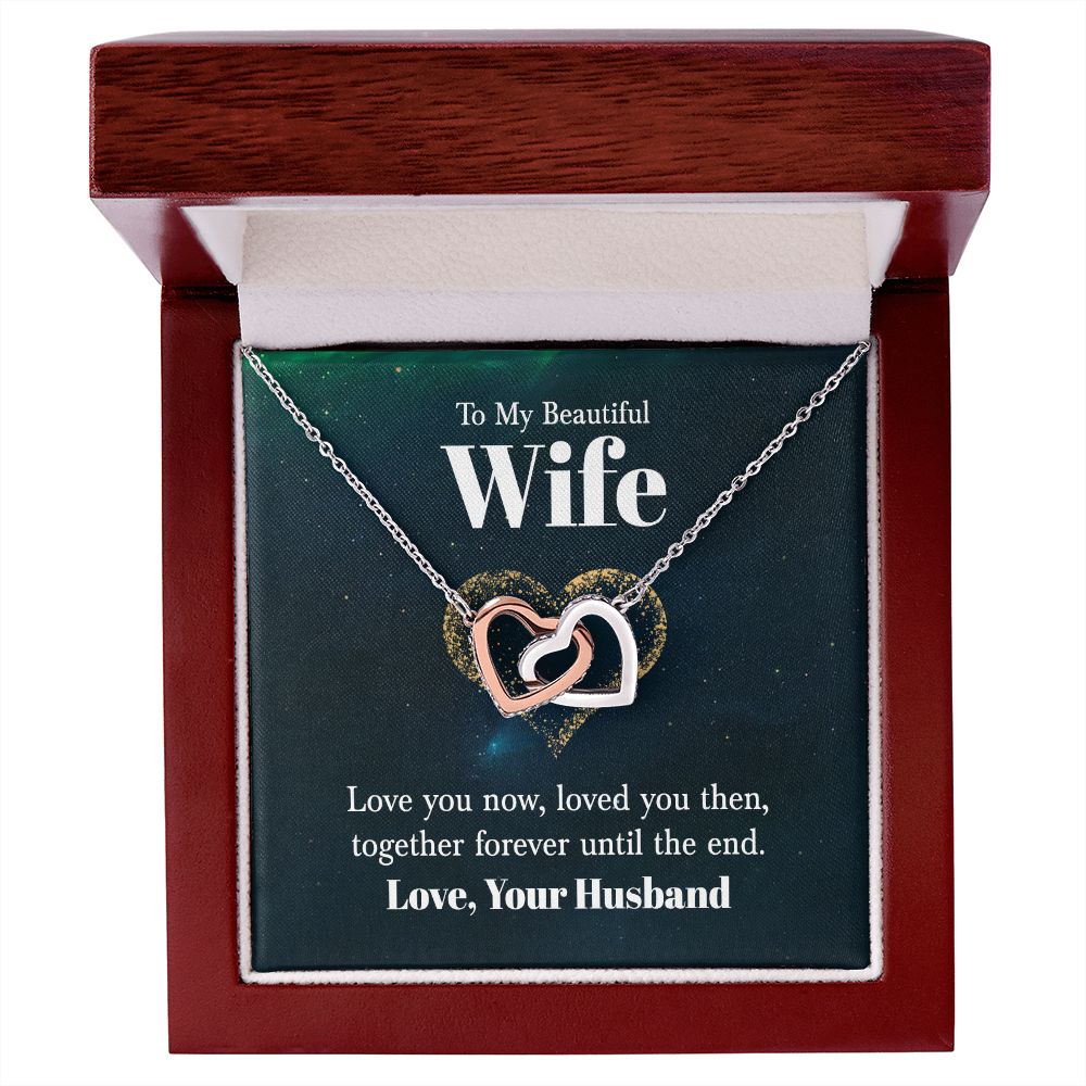 Interlocking Hearts Necklace For Wife