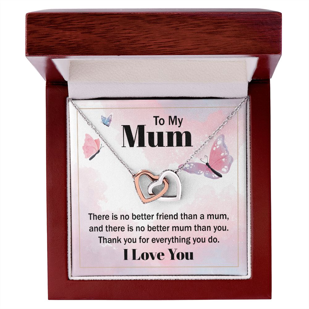 Interlocking Hearts Necklace For Mum