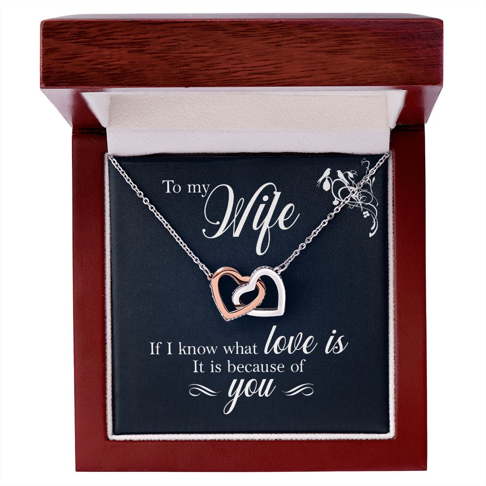 Interlocking Hearts Necklace For Wife