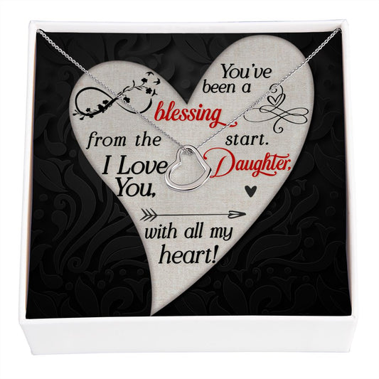 Delicate Heart Necklace - To Daughter