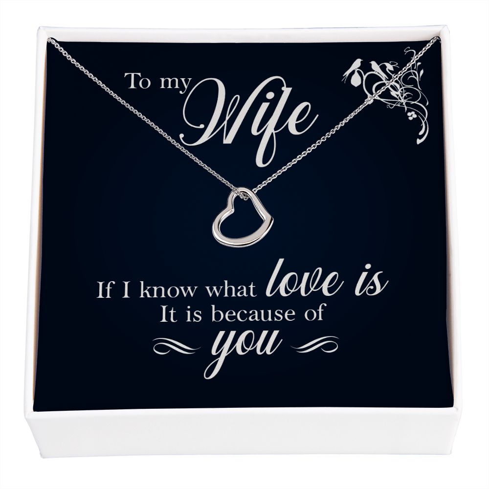 Delicate Heart Necklace For Wife