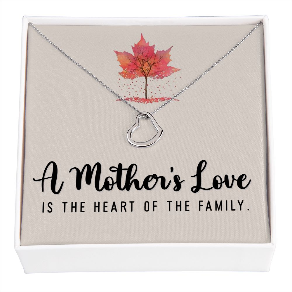 Delicate Heart Necklace For Mother