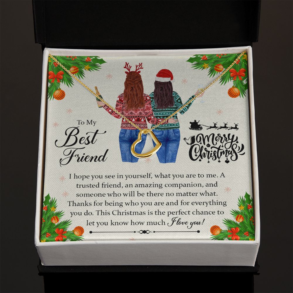 Delicate Heart Necklace Christmas Gift For Best Friend