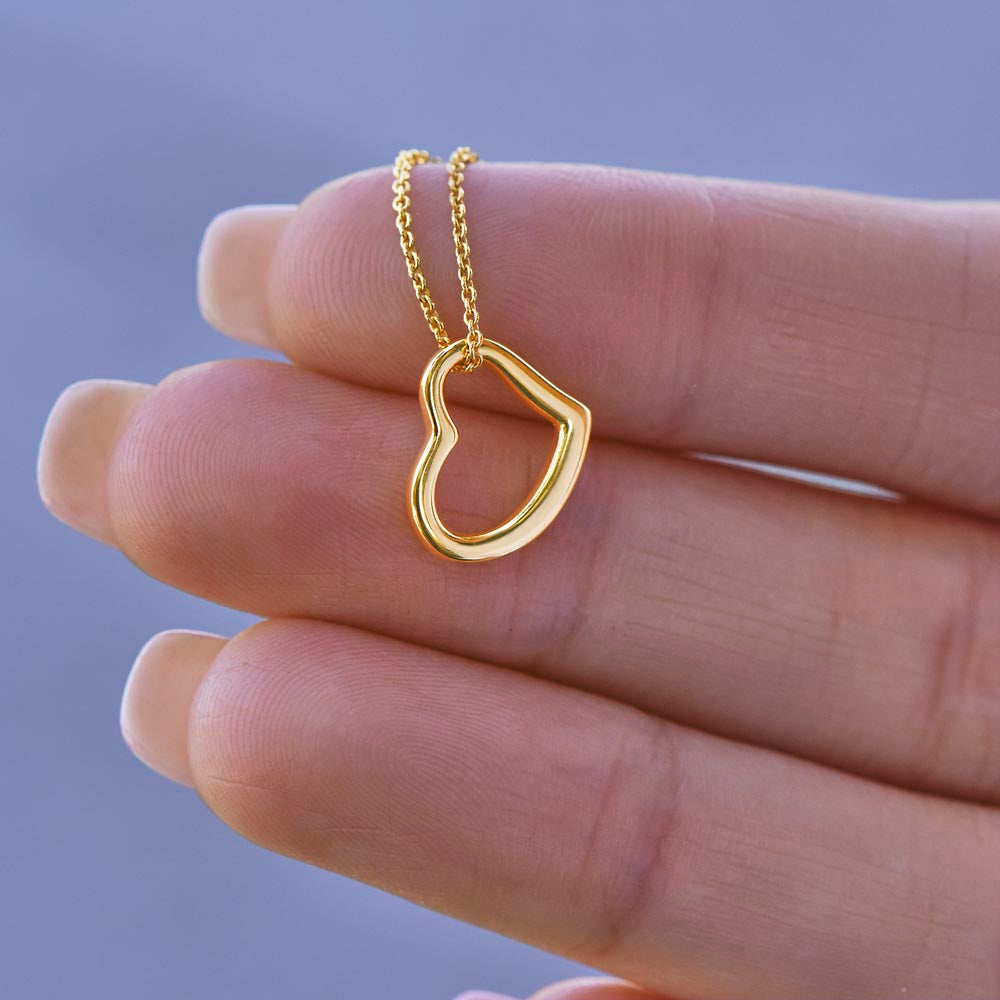 Delicate Heart Necklace - To Daughter