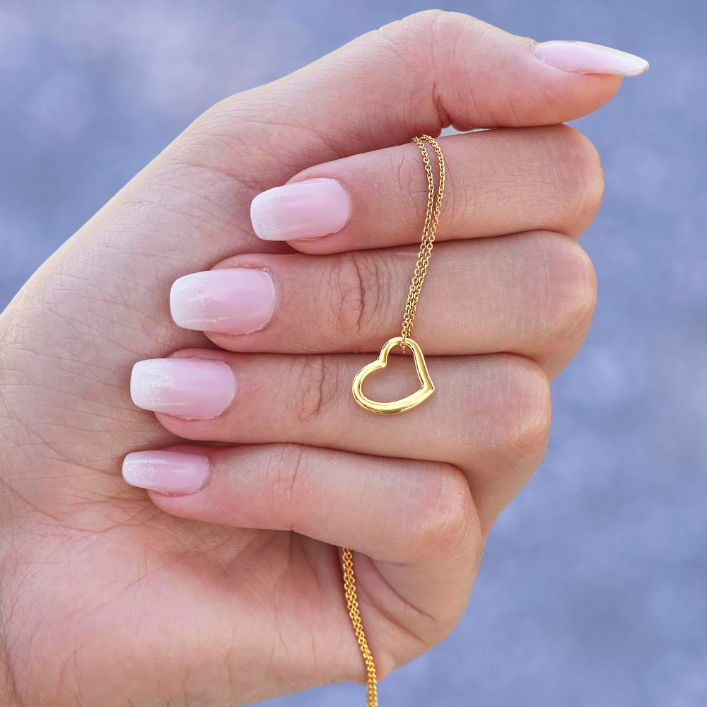 Delicate Heart Necklace - To Mom