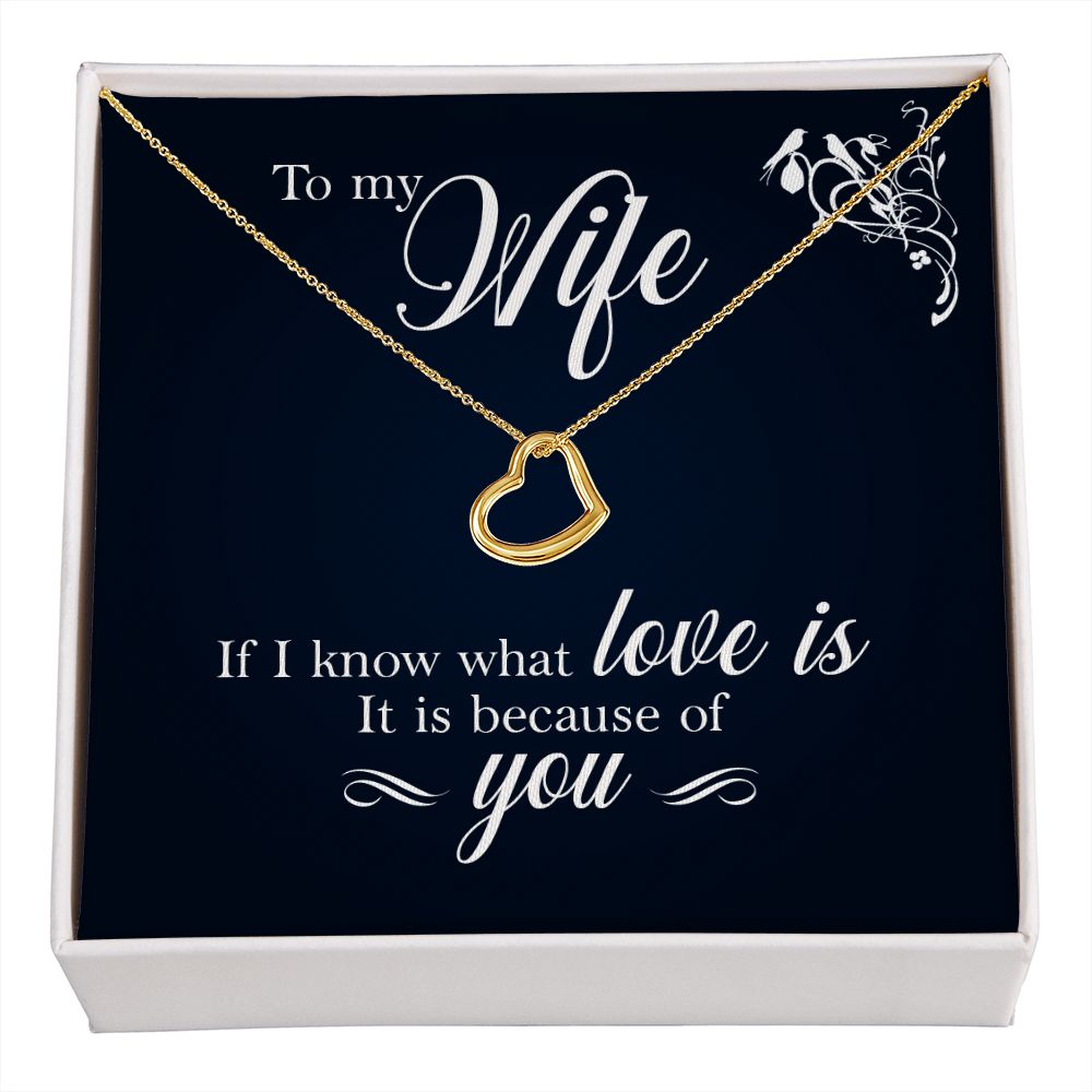 Delicate Heart Necklace For Wife