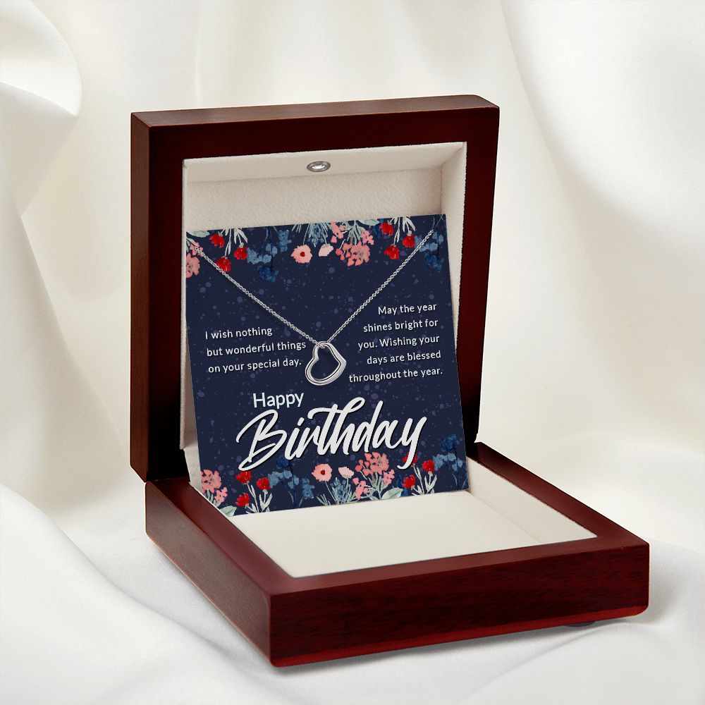 Delicate Heart Necklace Gift For Birthday