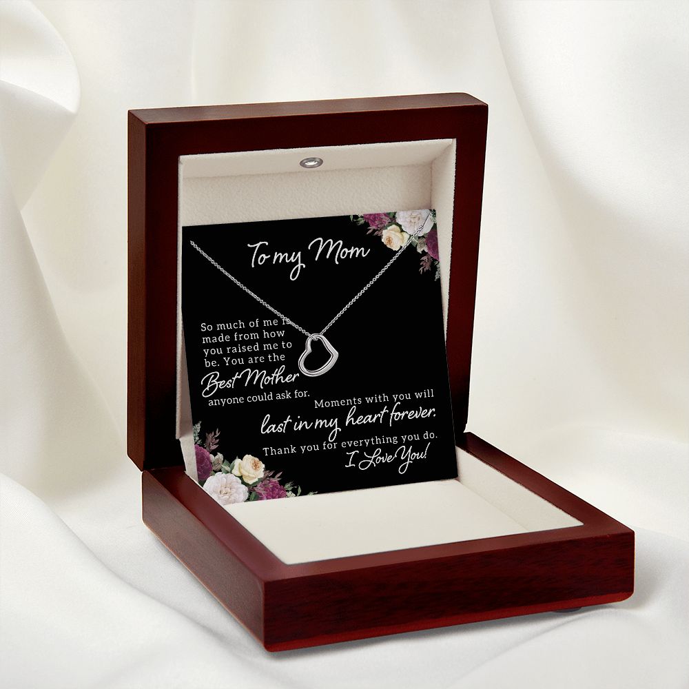 Delicate Heart Necklace - To Mom