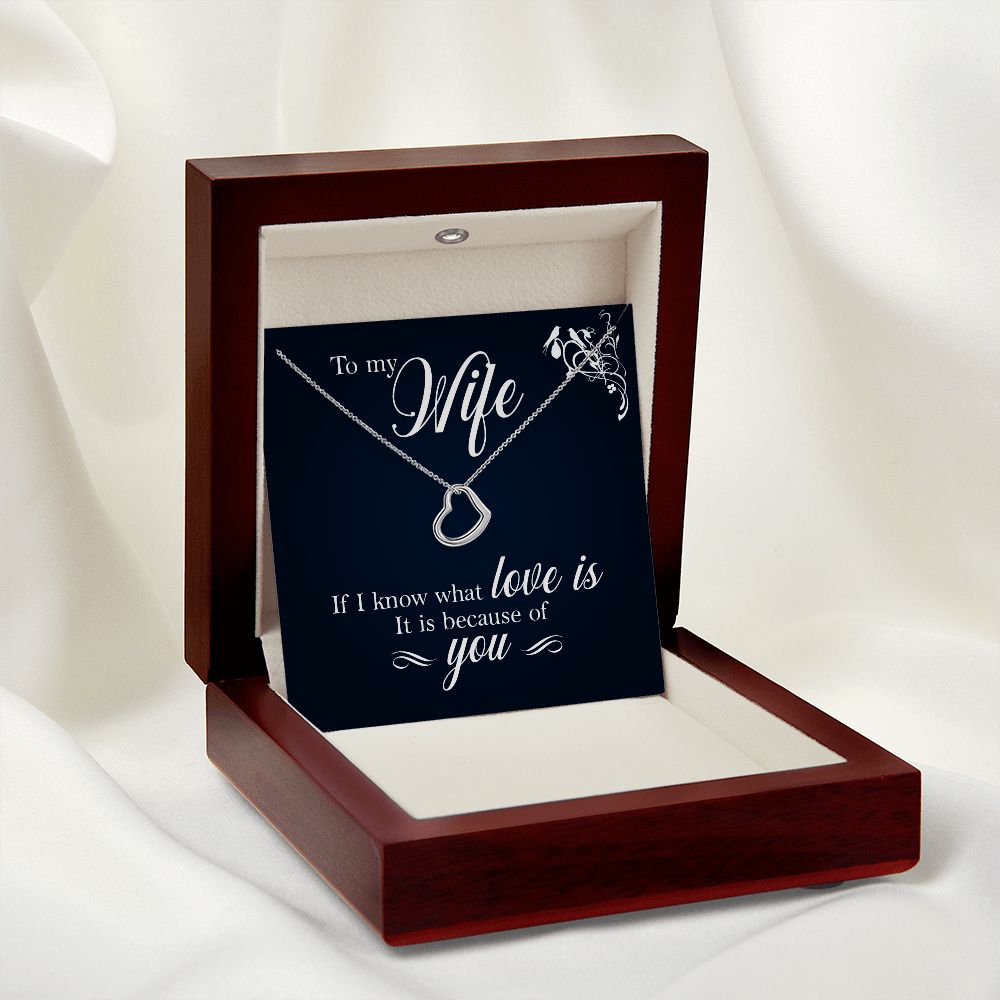 Delicate Heart Necklace For Wife