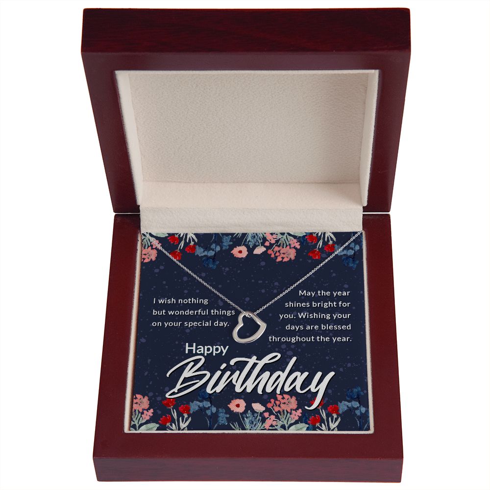 Delicate Heart Necklace Gift For Birthday