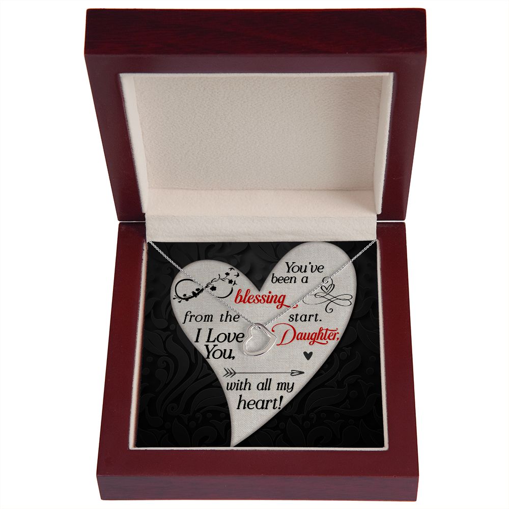 Delicate Heart Necklace - To Daughter
