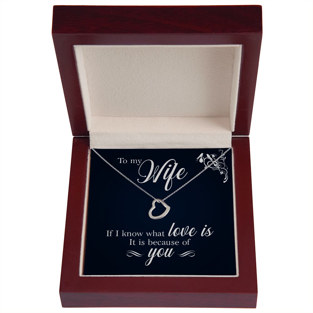 Delicate Heart Necklace For Wife