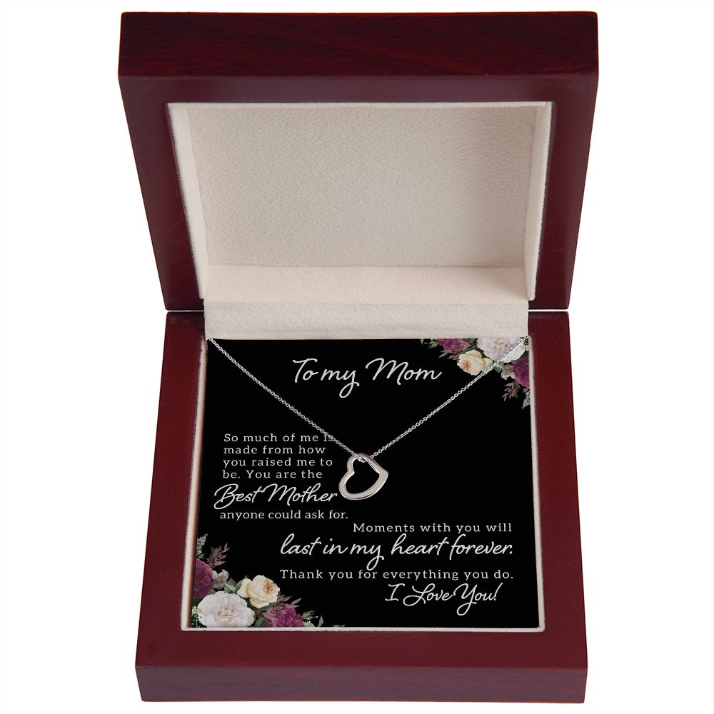 Delicate Heart Necklace - To Mom