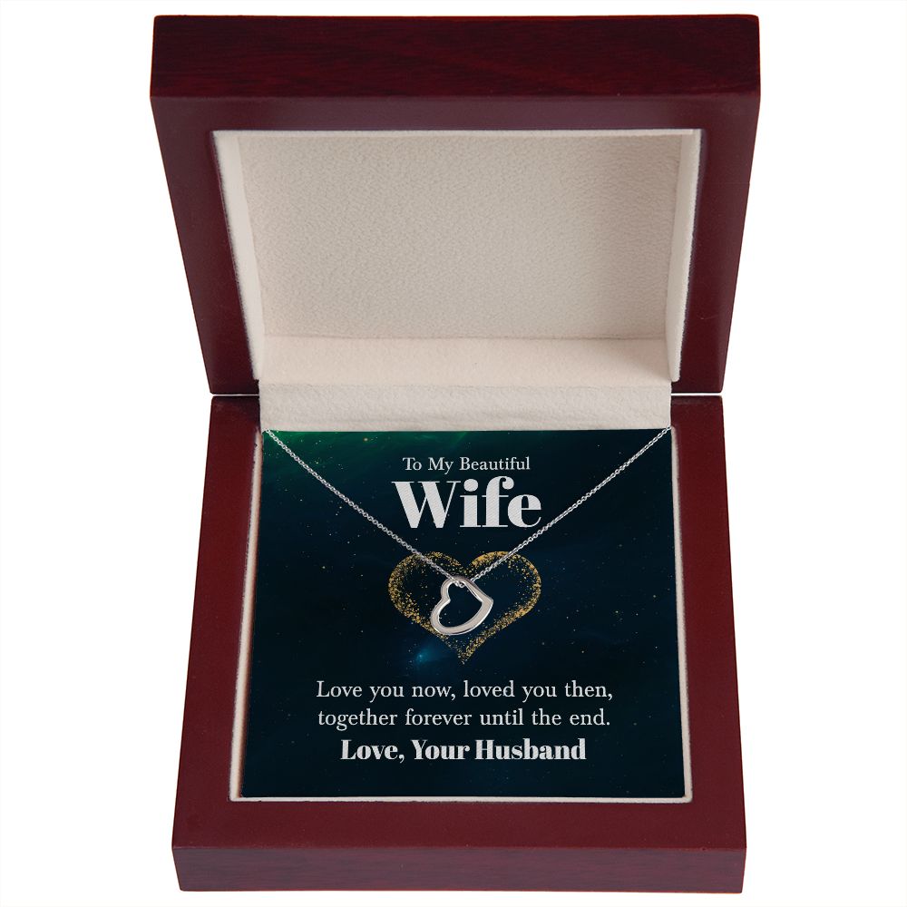 Delicate Heart Necklace For Wife