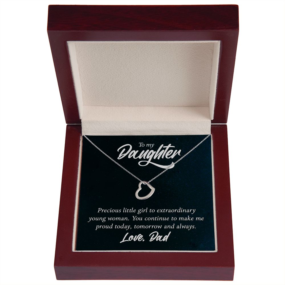 Delicate Heart Necklace For Daughter