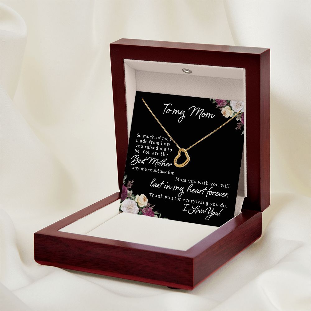 Delicate Heart Necklace - To Mom