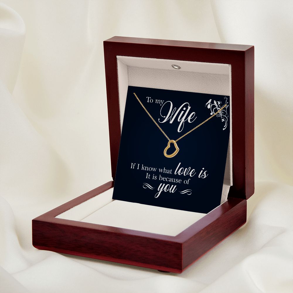 Delicate Heart Necklace For Wife