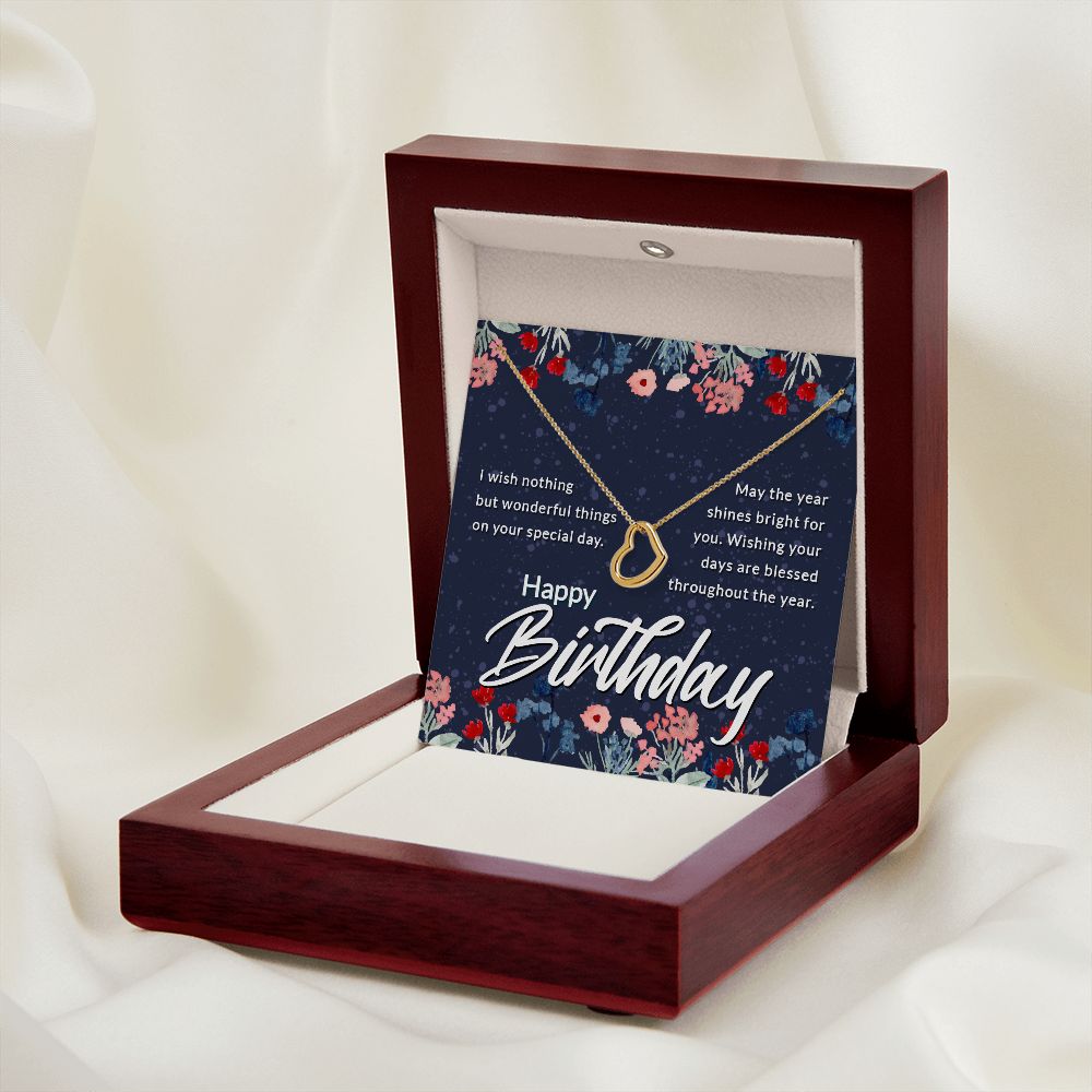 Delicate Heart Necklace Gift For Birthday