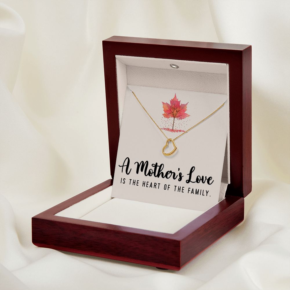 Delicate Heart Necklace For Mother