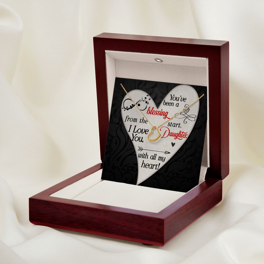 Delicate Heart Necklace - To Daughter