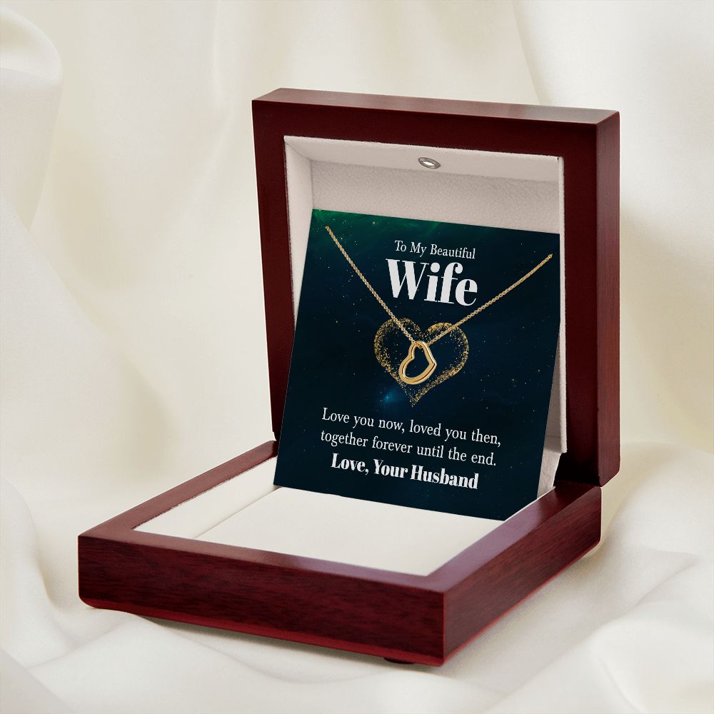 Delicate Heart Necklace For Wife