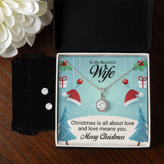 Eternal Hope Necklace and Earring Set Christmas Gift For Wife