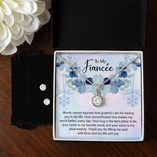 Eternal Hope Necklace and Earring Set Christmas Gift For Fiancée