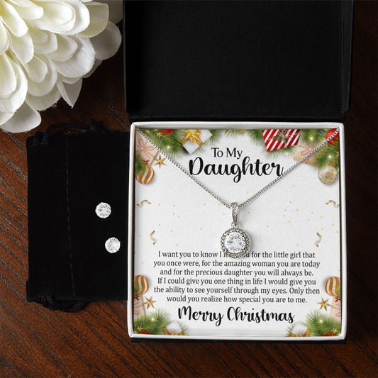 Eternal Hope Necklace and Earring Set Christmas Gift For Daughter