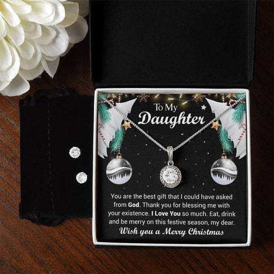 Eternal Hope Necklace and Earring Set Christmas Gift For Daughter