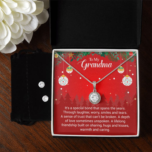 Eternal Hope Necklace and Earring Set Christmas Gift For Grandma