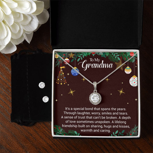 Eternal Hope Necklace and Earring Set Christmas Gift For Grandma