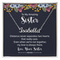 Custom Name Necklace With Message Card - Gift For Sister