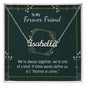 Custom Name Necklace With Message Card - Gift For Friend