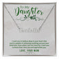 Custom Name Necklace With Message Card - Gift For Daughter