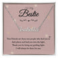 Custom Name Necklace With Message Card - Gift For Bestie