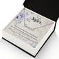 Custom Name Necklace With Message Card - Gift For Unbiological Sister