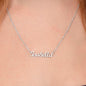 Custom Name Necklace With Message Card - Gift For Unbiological Sister