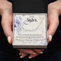 Custom Name Necklace With Message Card - Gift For Unbiological Sister