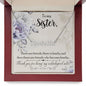 Custom Name Necklace With Message Card - Gift For Unbiological Sister