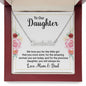 Custom Name Necklace With Message Card - Gift To Daughter