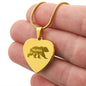 Engraved Heart Necklace - Mama Bear