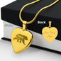 Engraved Heart Necklace - Mama Bear