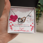 Interlocking Hearts Necklace - Happy Birthday Sister